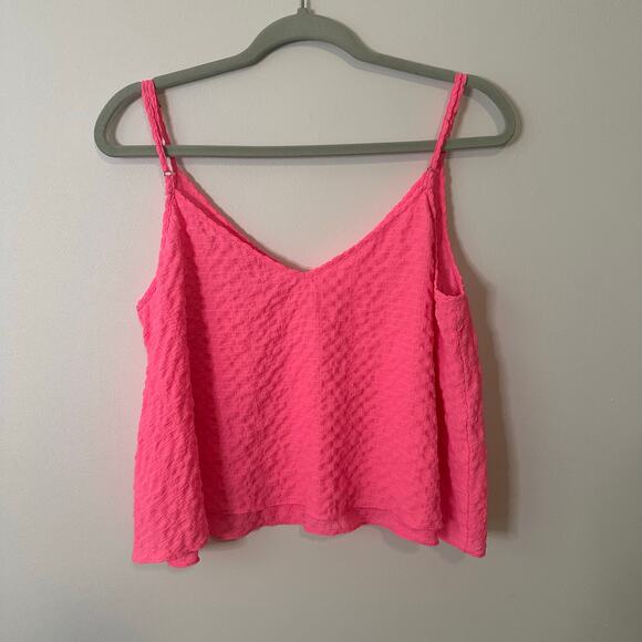 Lilly Pulitzer bright pink textured tank top size L - Picture 12 of 13